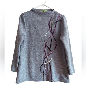 Trisha Tyler Embroidered Tunic Sweater